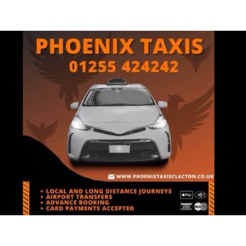 LOGO Phoenix Taxis Clacton-On-Sea 01255 424242