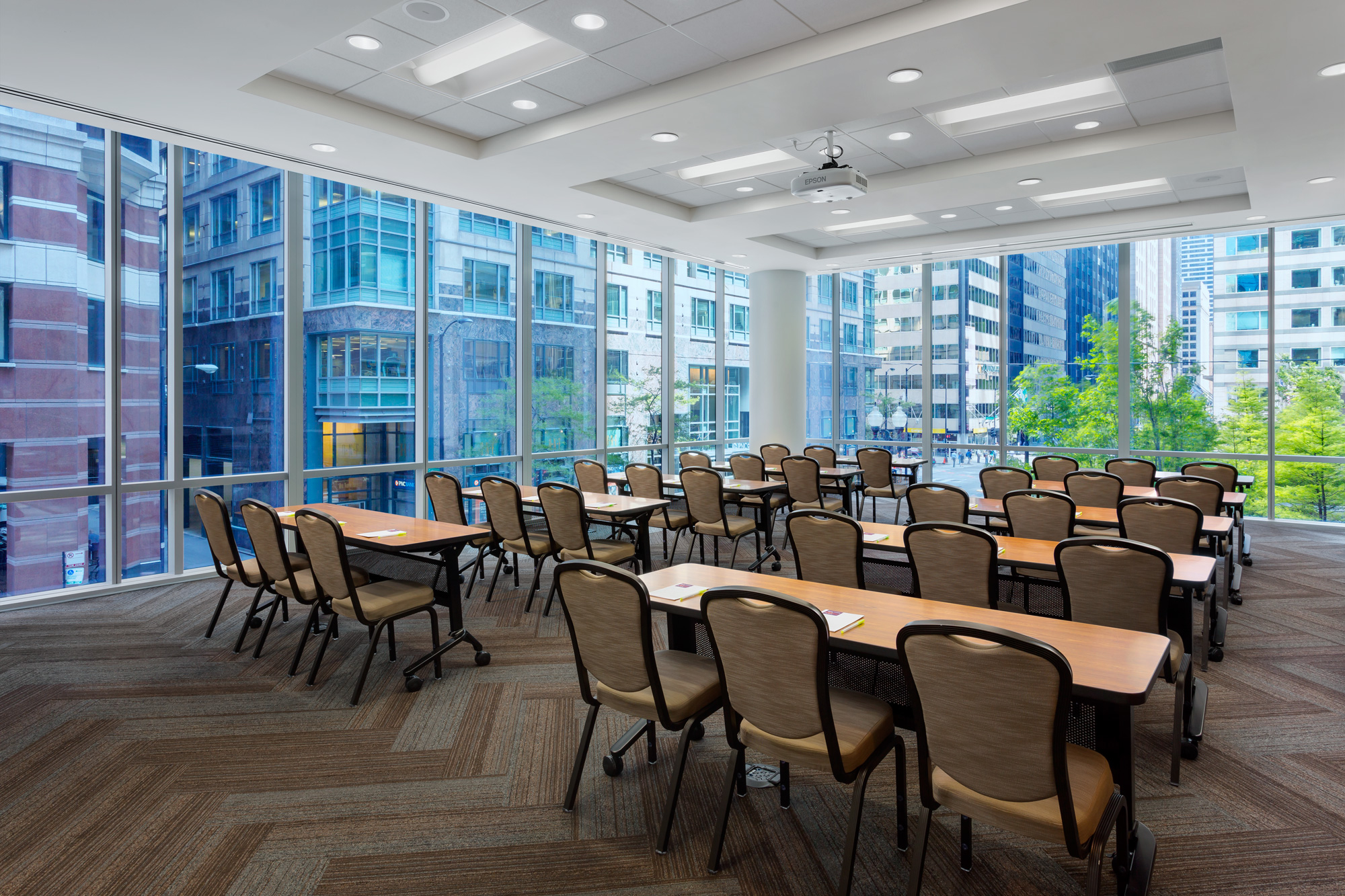 Take advantage of our 2,300 square feet of flexible, high-tech event space with floor to ceiling windows for your next business meeting, reunion, or social event.