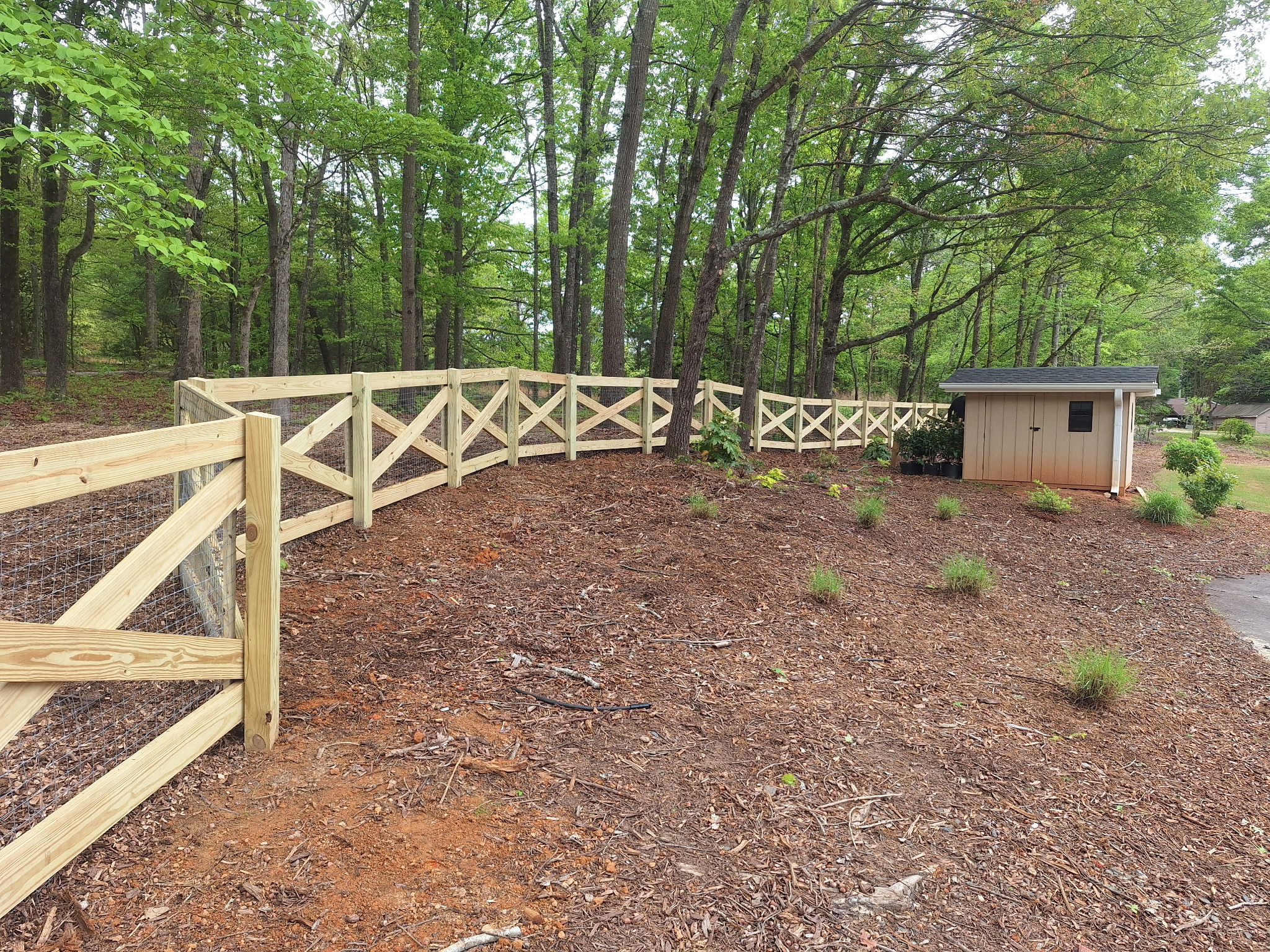 crossbuck wood fence