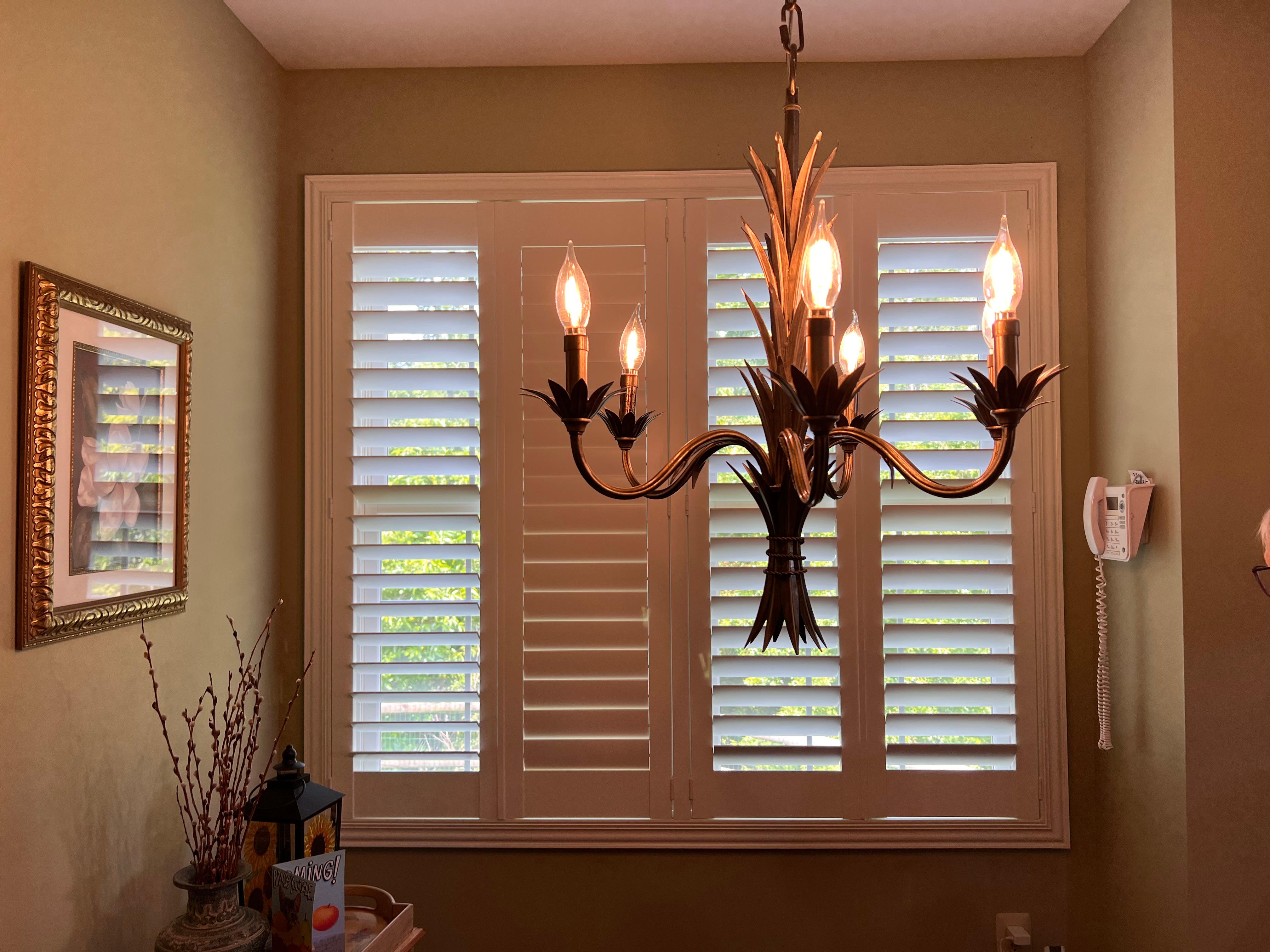 Bi-folding shutters are a beautiful addition to any window.