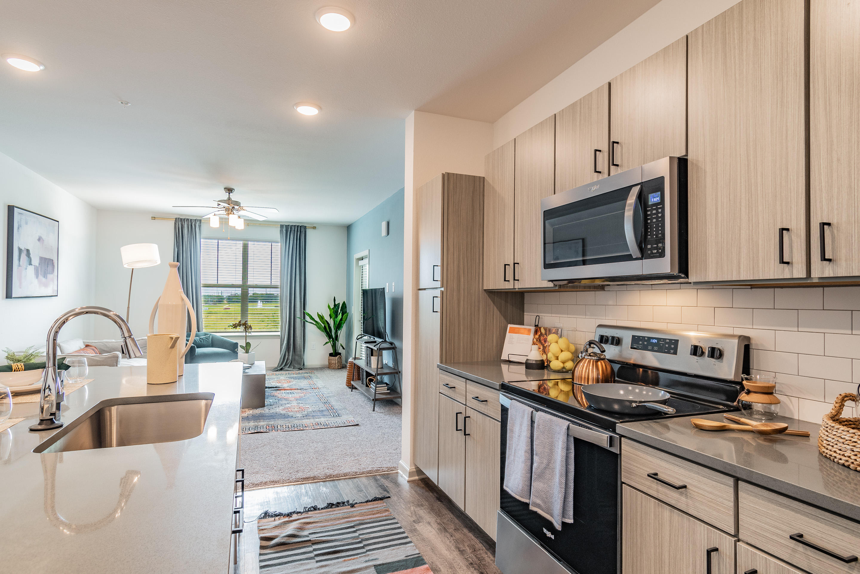 Fully-Equipped Kitchen Featuring Stainless Steel Appliances