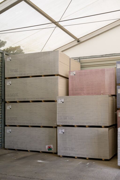 Image of sheet material in warehouse