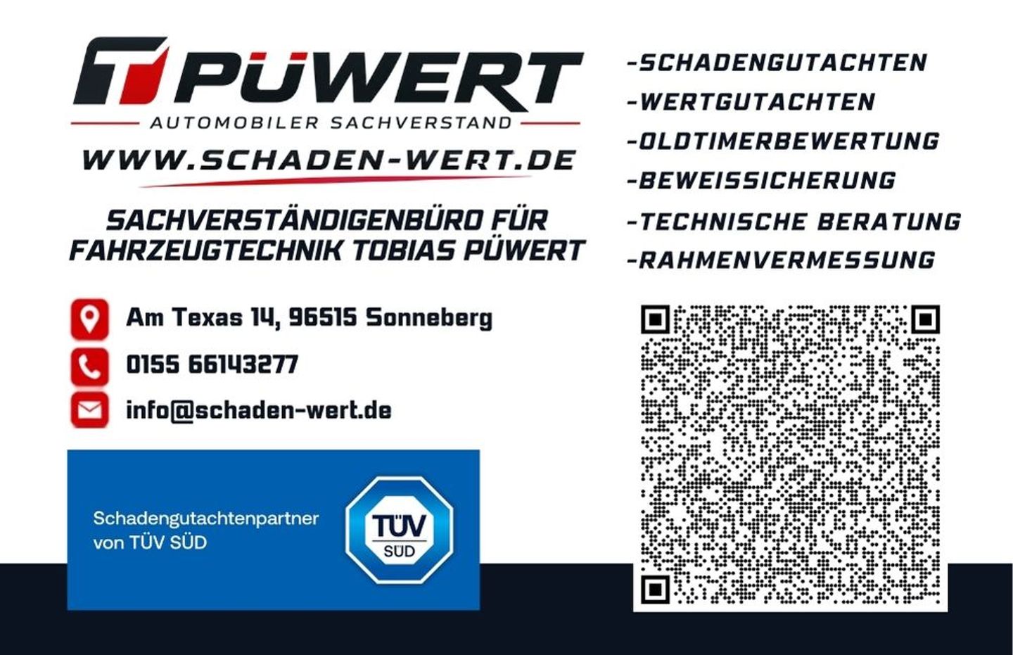 Sachverständigenbüro für Fahrzeugtechnik Tobias Püwert, Am Texas 14 in Sonneberg