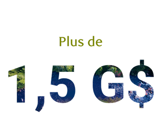 1,5 milliard de dollars et plus.