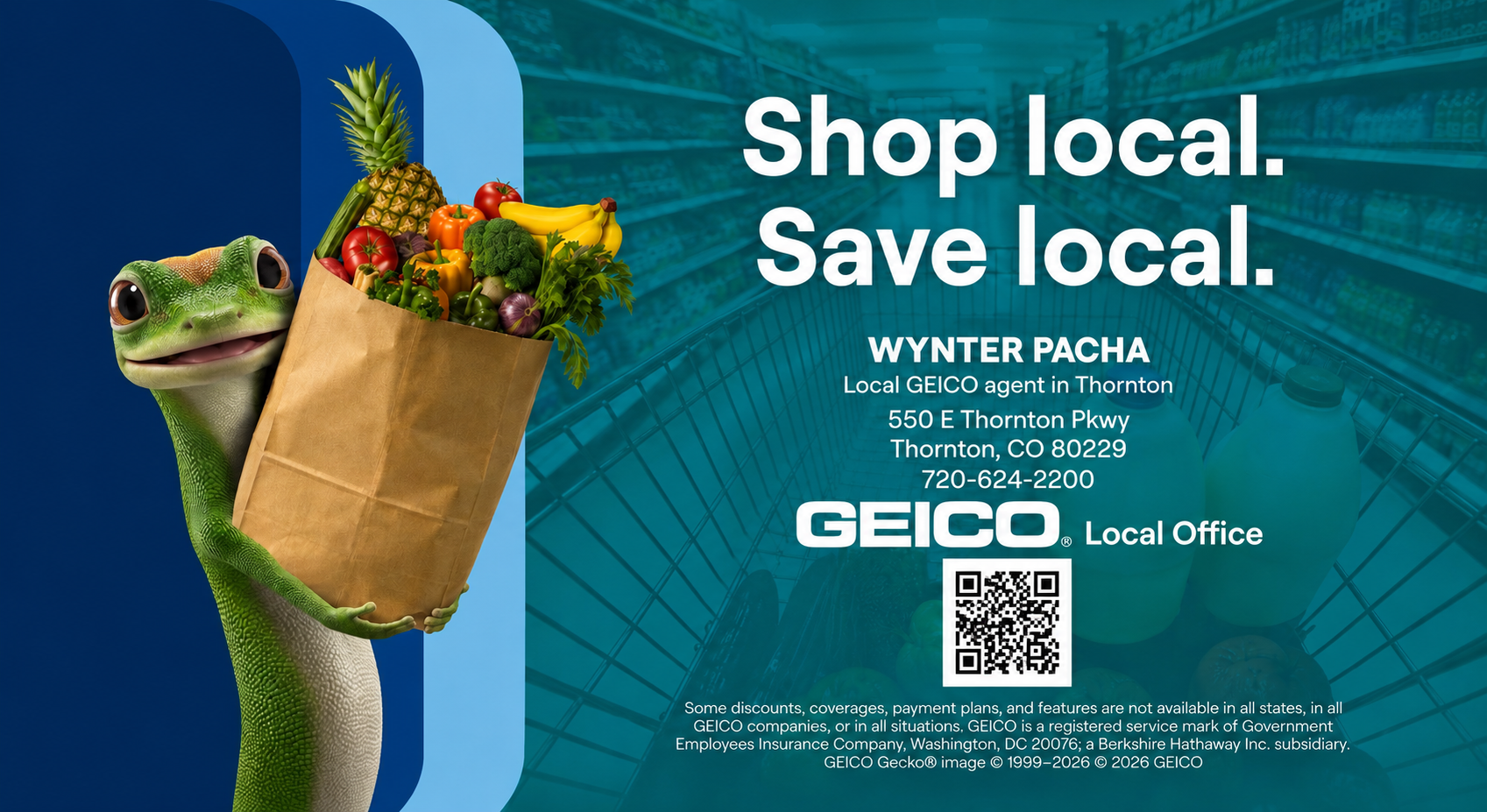 Our local ad running in the grocery stores