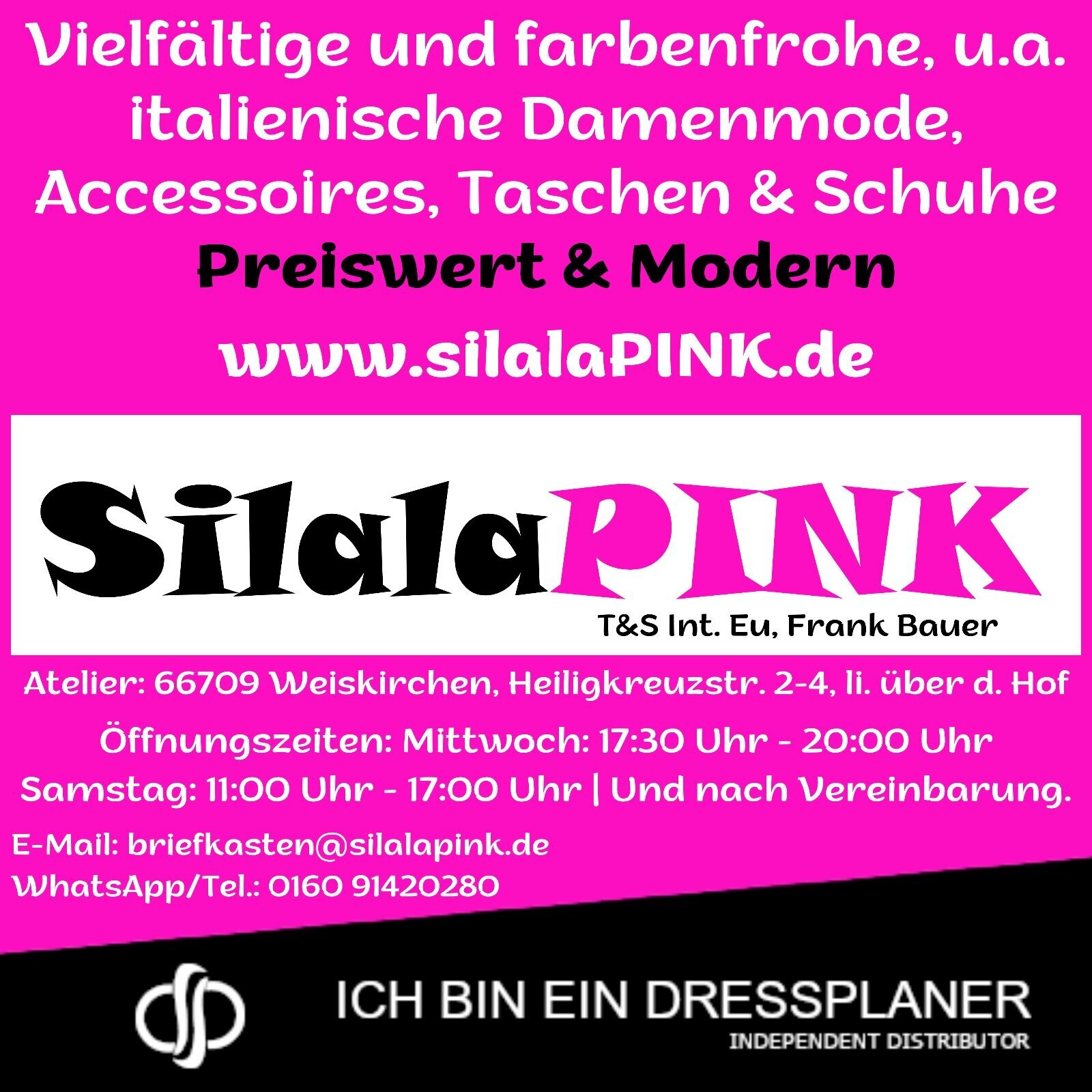 SilalaPINK – DRESSPLANER Online-Shop – T&S Int. in Weiskirchen