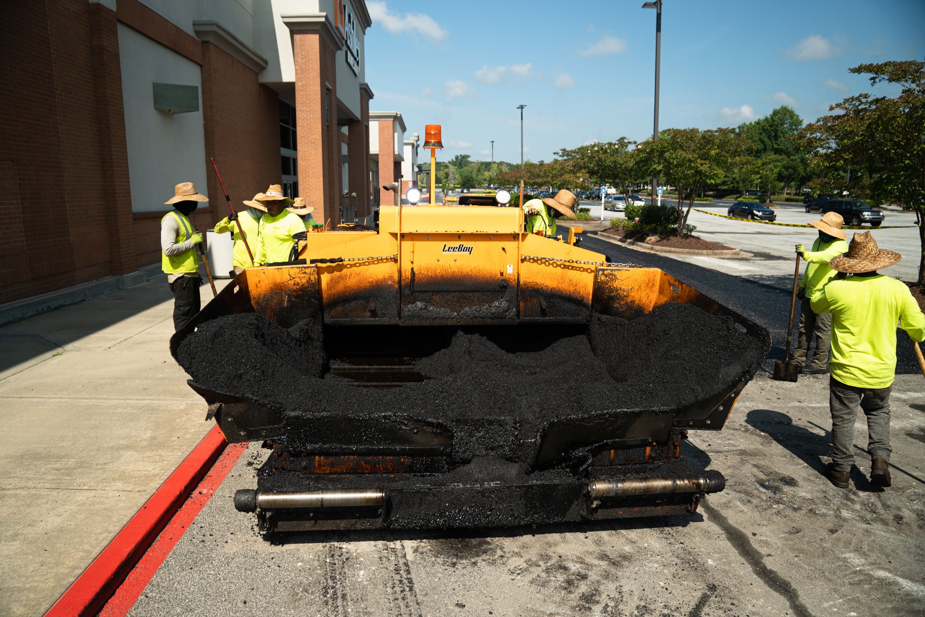 Fresh Asphalt Laying in a LeeBoy 8515D