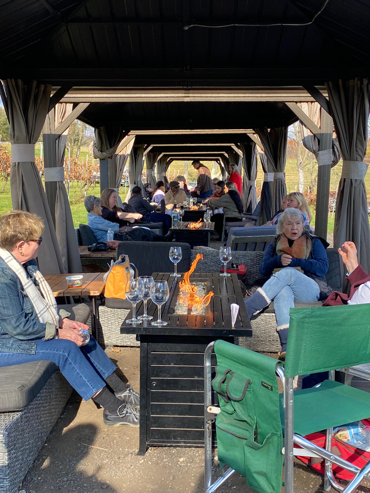 We'll keep you warm and your wine chilled with our Private Wine Cabana's firepits.  Reserve yours today for an extra special day at the winery.