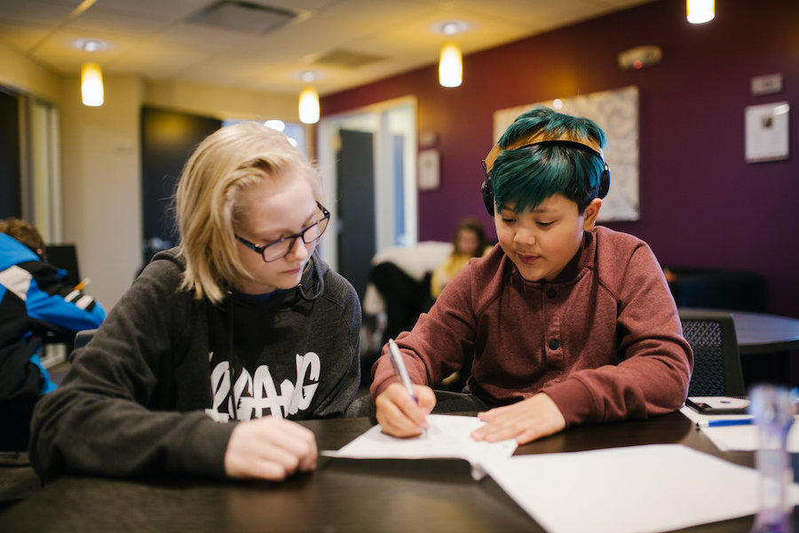 Students are able to complete their homework on campus in our Homework Cafe. Each campus has a quiet Fusion Academy Greenwich Stamford (203)323-2191