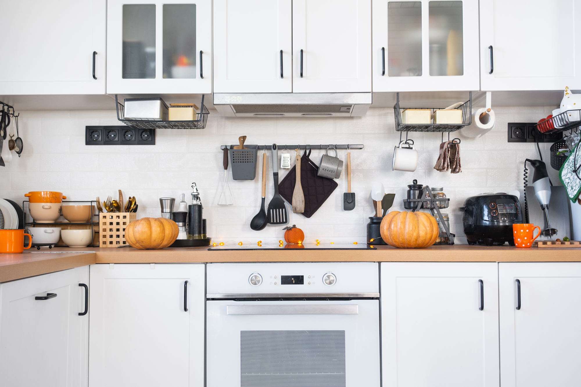 Kitchen after a cabinet color change service