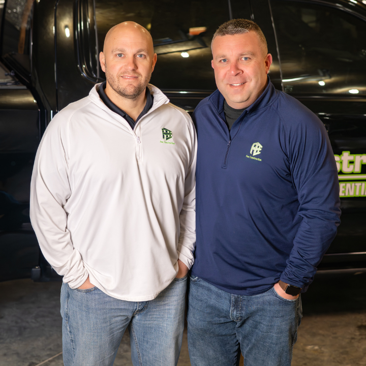 The leadership team at Fee Construction LLC in Evansville, IN — dedicated to delivering top-quality construction, renovation, and roofing services throughout the tri-state area. Fee Construction is built on a foundation of craftsmanship, reliability, and client satisfaction. Call (812) 626-1013 or visit feeconstruction.com to get started on your next project.