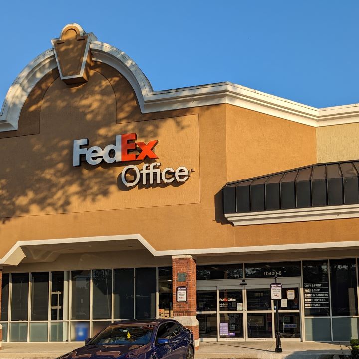 Exterior photo of FedEx Office location at 10400 San Jose Blvd\t Print quickly and easily in the self-service area at the FedEx Office location 10400 San Jose Blvd from email, USB, or the cloud\t FedEx Office Print & Go near 10400 San Jose Blvd\t Shipping boxes and packing services available at FedEx Office 10400 San Jose Blvd\t Get banners, signs, posters and prints at FedEx Office 10400 San Jose Blvd\t Full service printing and packing at FedEx Office 10400 San Jose Blvd\t Drop off FedEx packages near 10400 San Jose Blvd\t FedEx shipping near 10400 San Jose Blvd