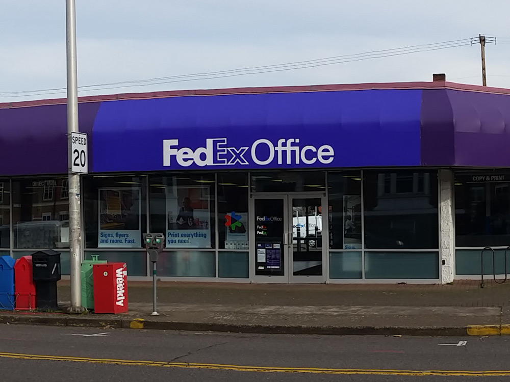 Exterior photo of FedEx Office location at 1265 Willamette St\t Print quickly and easily in the self-service area at the FedEx Office location 1265 Willamette St from email, USB, or the cloud\t FedEx Office Print & Go near 1265 Willamette St\t Shipping boxes and packing services available at FedEx Office 1265 Willamette St\t Get banners, signs, posters and prints at FedEx Office 1265 Willamette St\t Full service printing and packing at FedEx Office 1265 Willamette St\t Drop off FedEx packages near 1265 Willamette St\t FedEx shipping near 1265 Willamette St