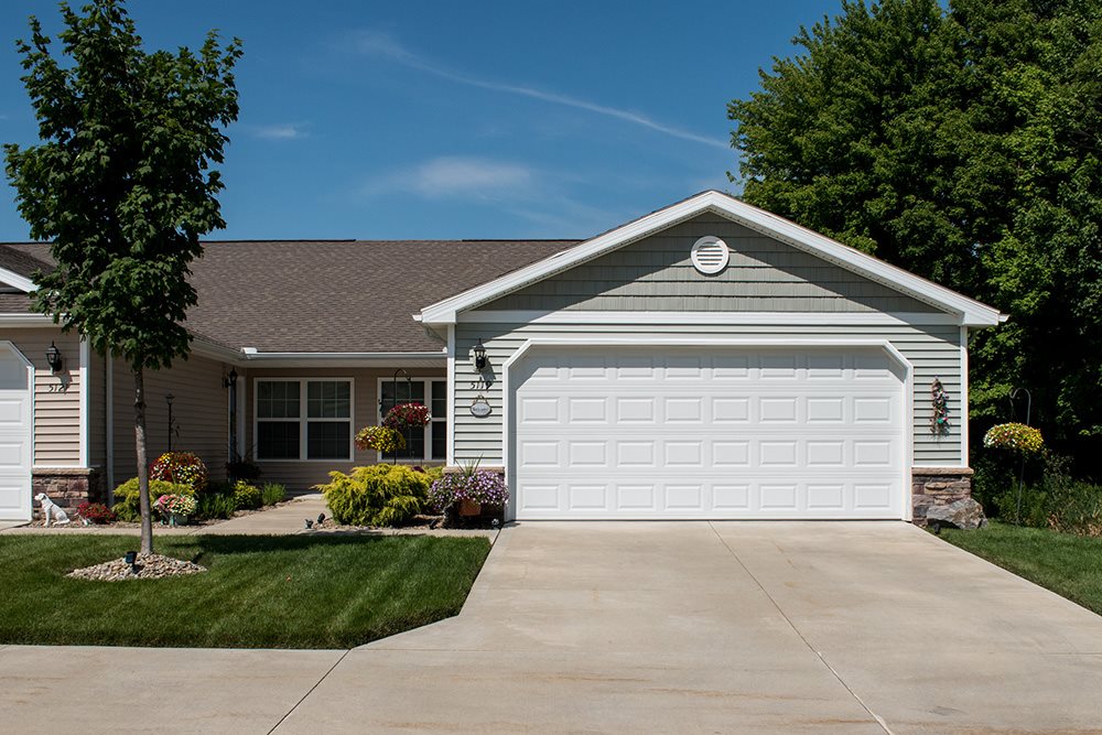 Attached Two-Car Garages in a Neighborhood Setting