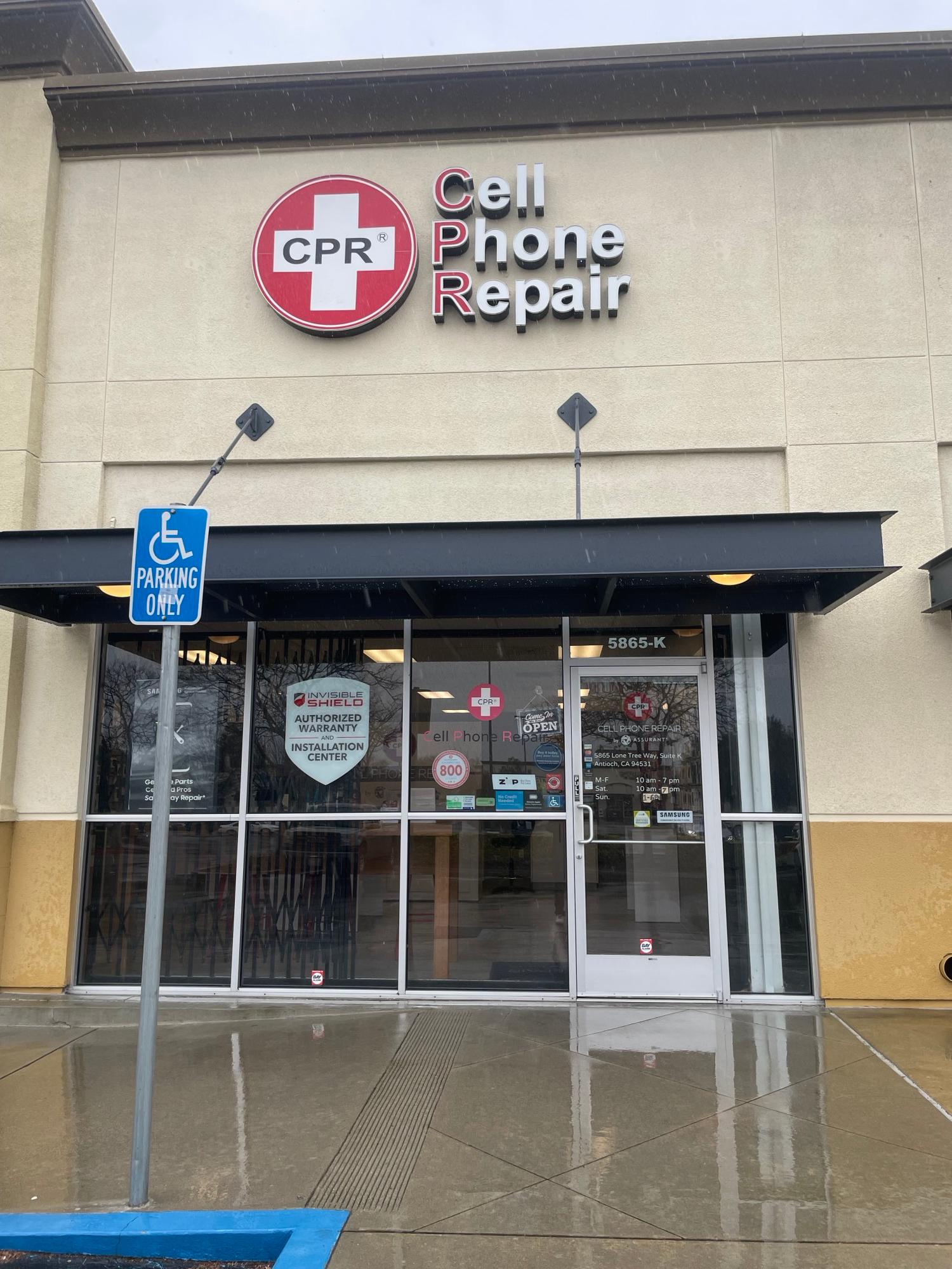 Storefront of CPR Cell Phone Repair Antioch CA