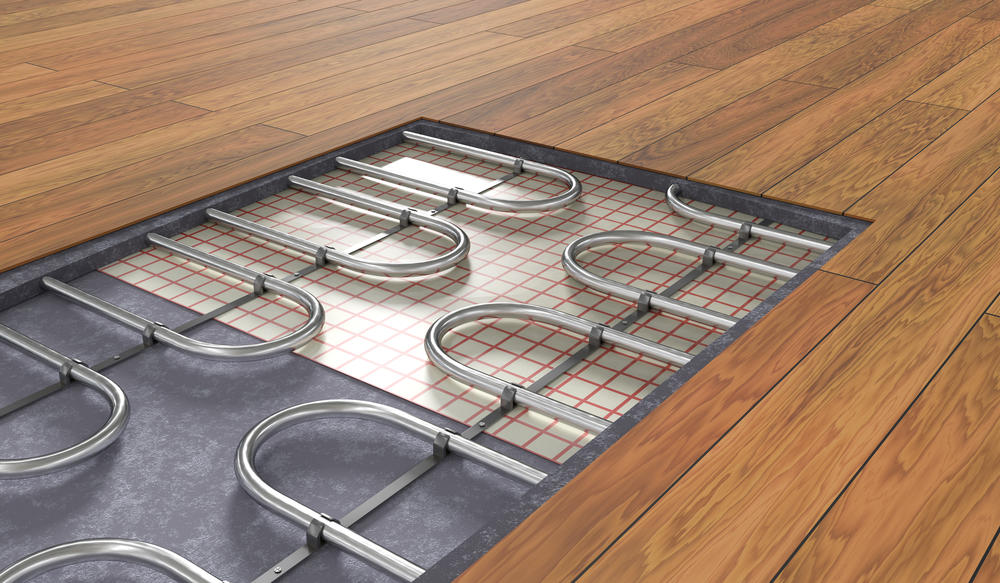 Radiant floor heating installation