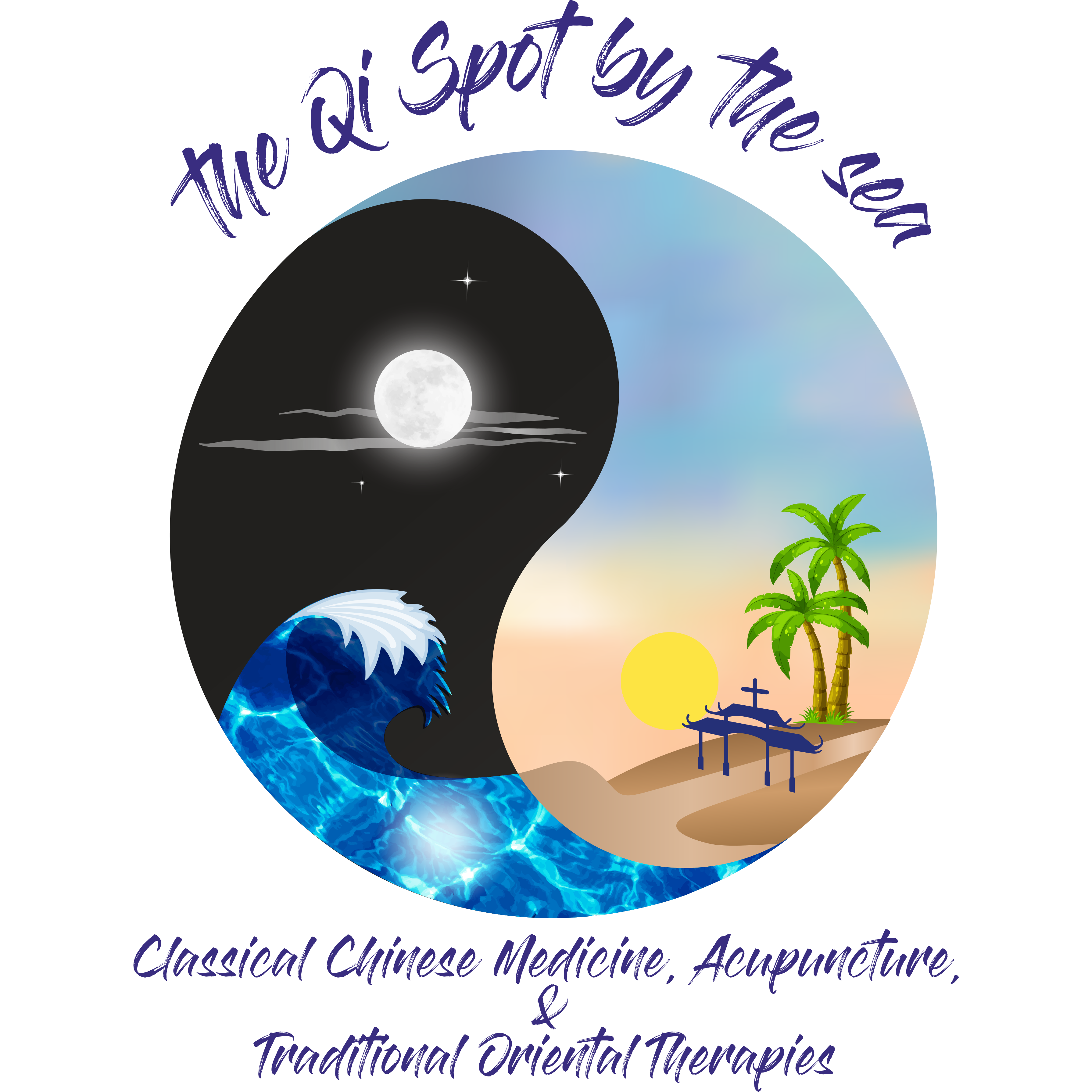 the Qi Spot by the sea Logo