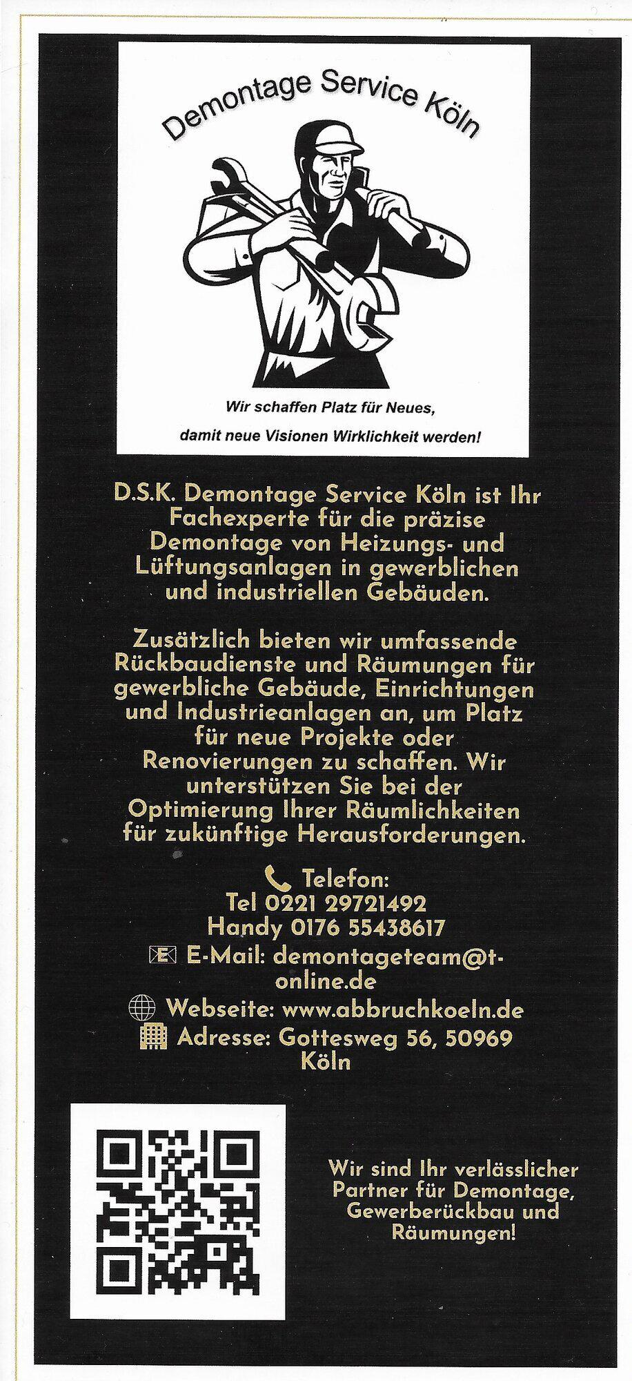 D.S.K. Demontage Service Köln, Gottesweg 56 in Köln