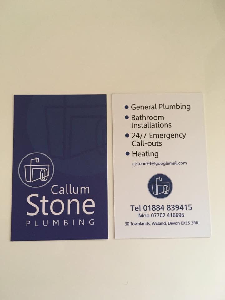 Callum Stone Plumbing Cullompton 07702 416696