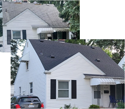 Before and After in Royal Oak Richards & Swift Roofing Troy (248)544-3908