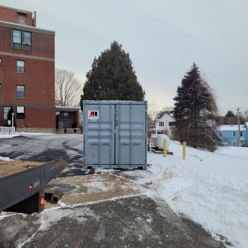 20’ storage container rental delivered to Biddeford, Maine.
20’ storage container rental for replace 