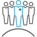 Professional team icon.