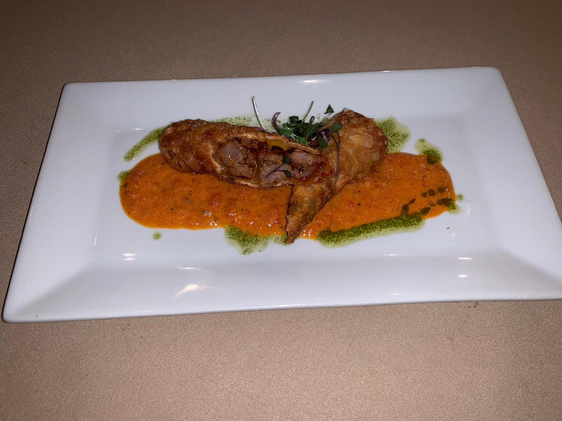 Sausage and Pepper Eggroll At Savor Restaurant Mahopac