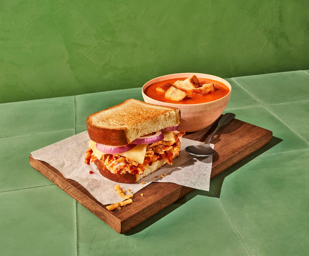 Panera Smokehouse BBQ Sandwich and Tomato Soup