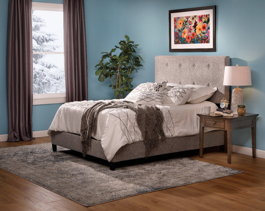 Hermosa Upholstered Queen Bed Furniture Row Draper (801)307-2299