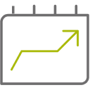 Uptrend graph icon.