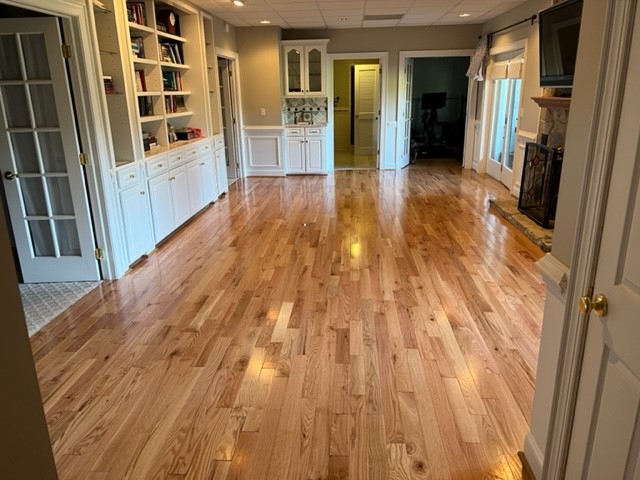 Beautiful new hardwood flooring install, sand and stain in Mount Airy, NC!