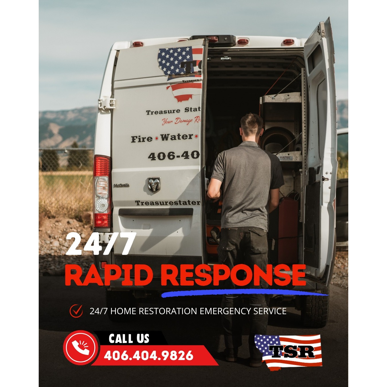 Emergency restoration services van