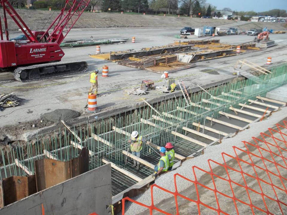 I-96 concrete construction project