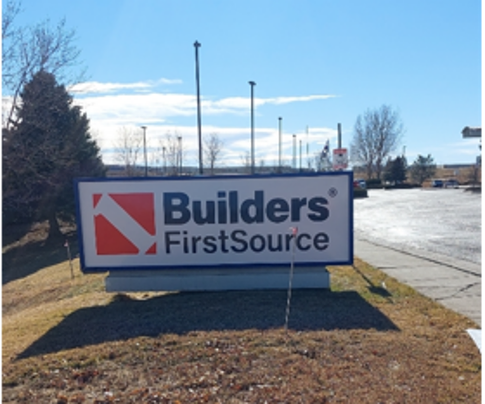 Builders FirstSource Building Materials Store 7881 S Wheeling Court, Englewood CO Millwork Facility Street Sign
