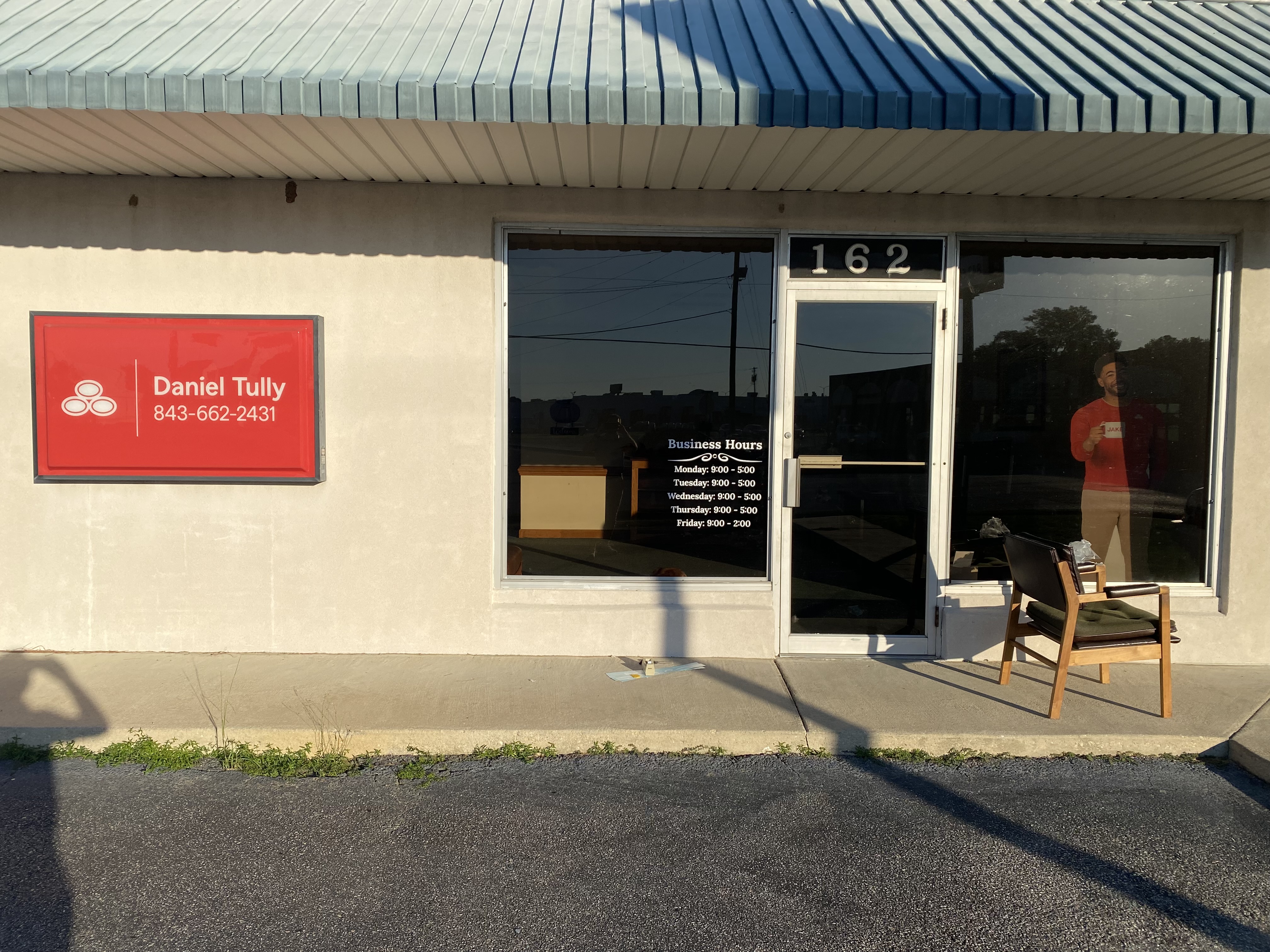 Our business hours are officially up on the building!