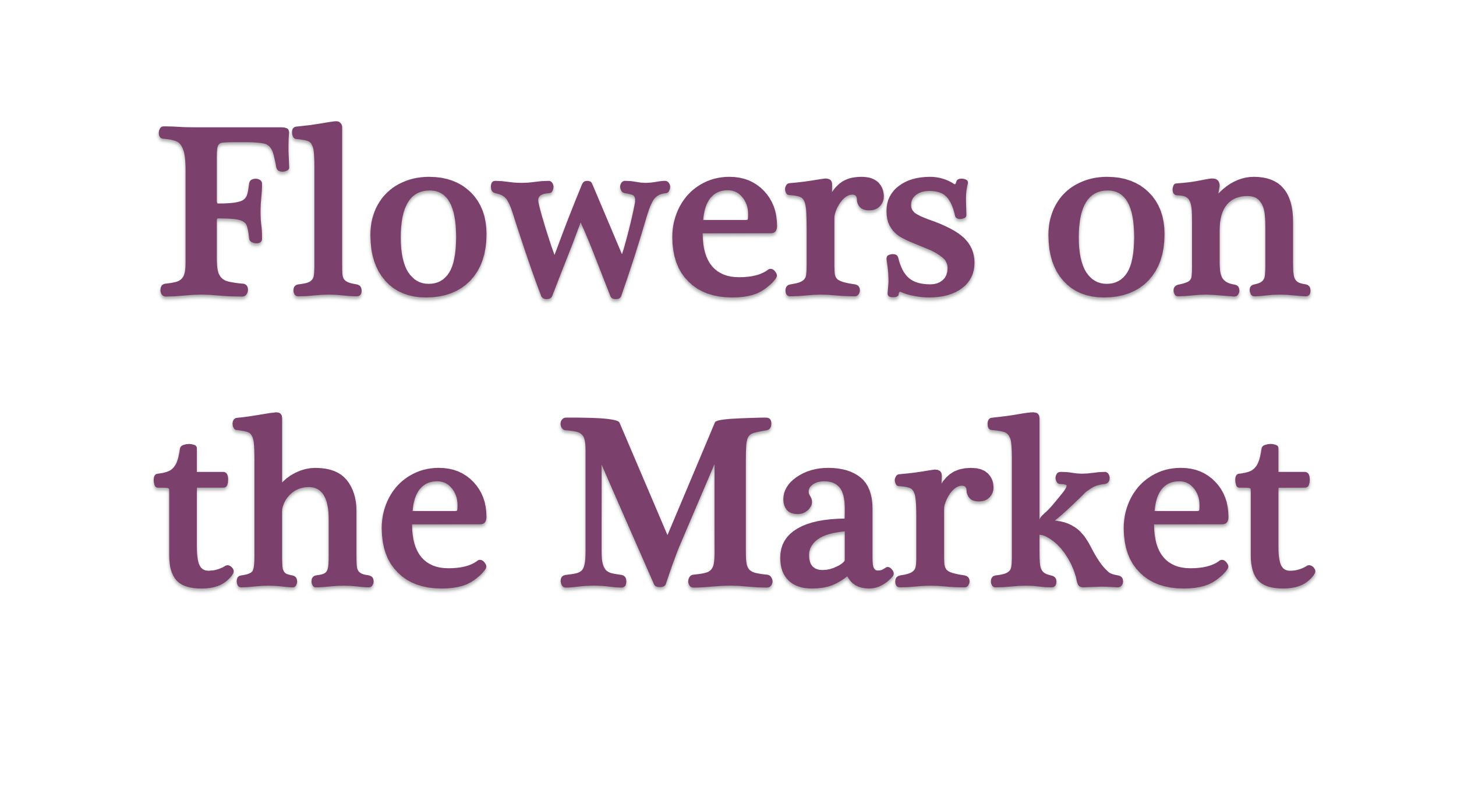 Flowers on the Market Photo