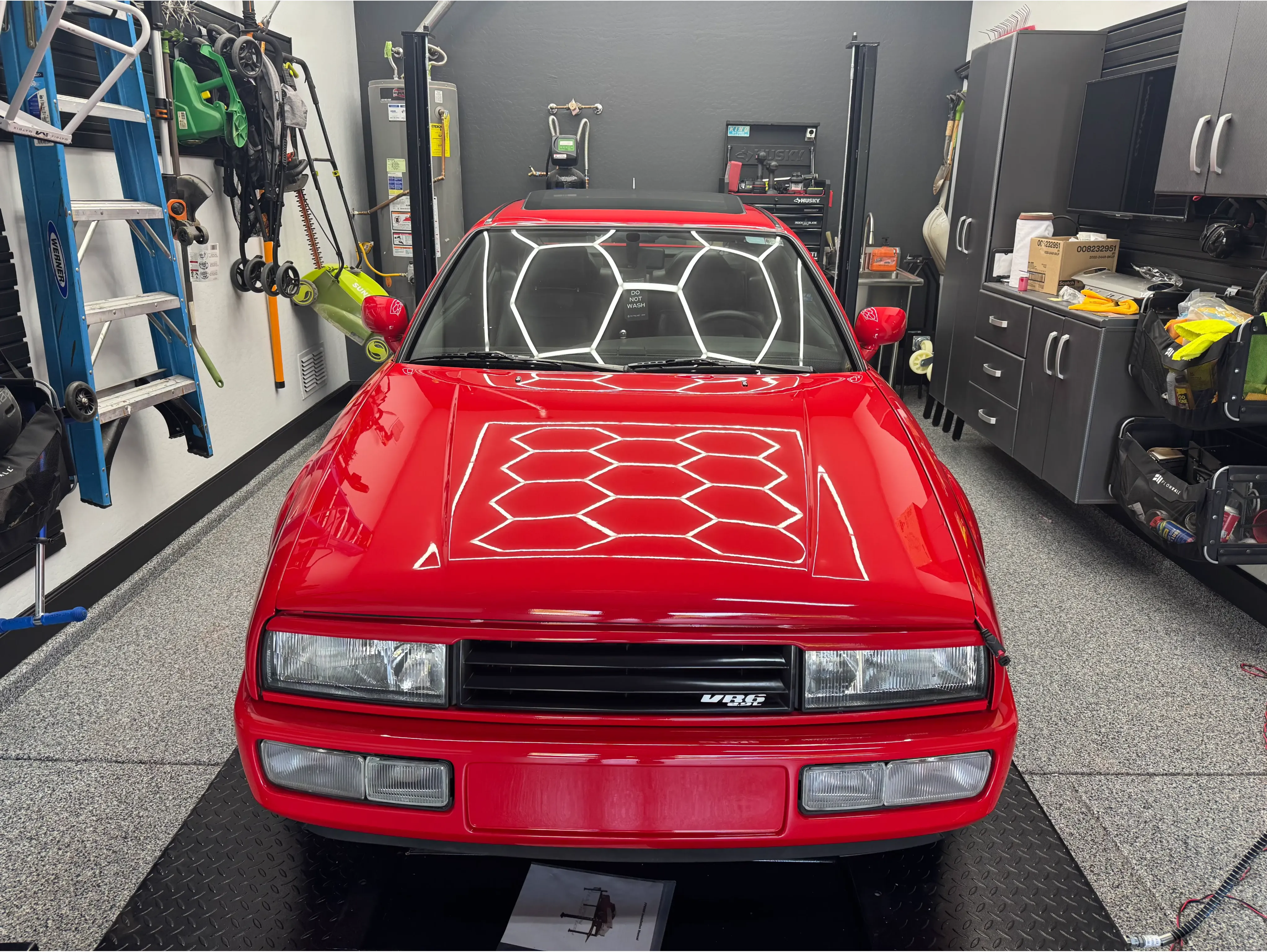 Custom paint protection film installation on a Volkswagen Corrado VR6 hood, East Valley AZ 