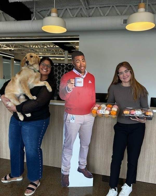 Maple the office pup is pawsitively thrilled, and these cupcakes are sweetening our new space. Our new office in Bloomington is officially open. Come visit us and celebrate with our team.