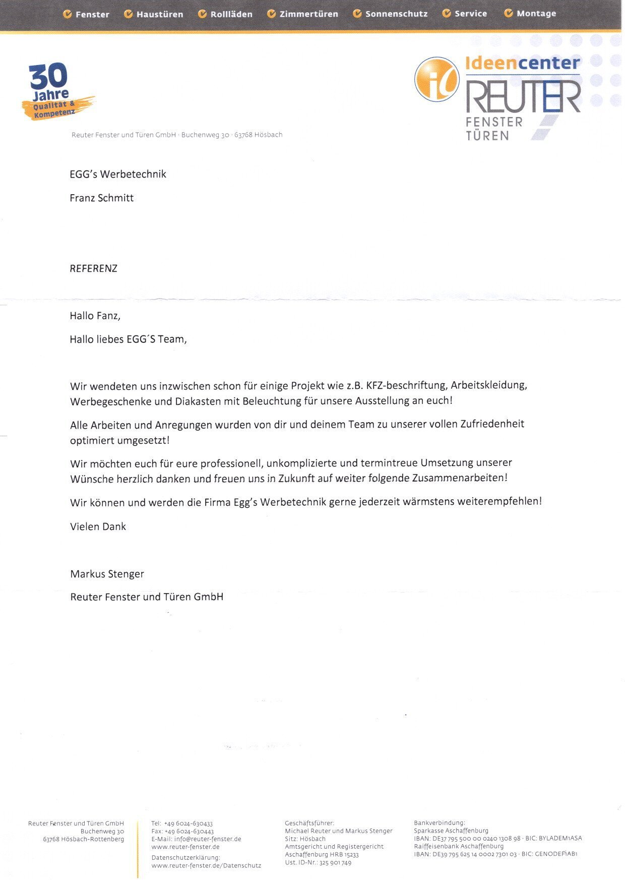 eggs Werbetechnik Franz Schmitt e.K., Königsberger Straße 4 in Laufach