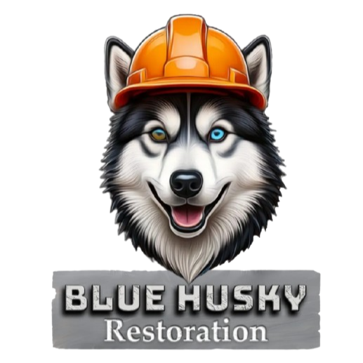 Blue Husky Restoration Logo