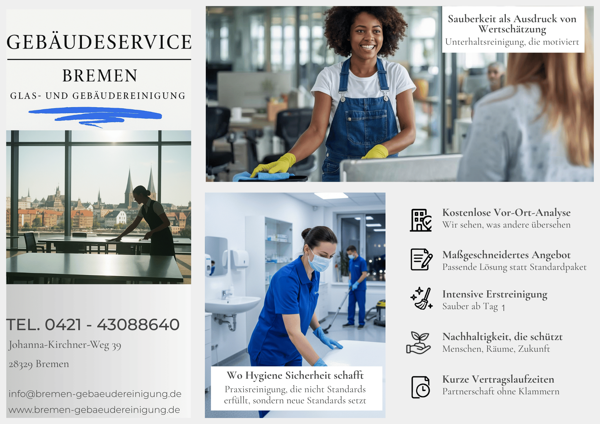 Gebäudeservice Bremen - Glas- und Gebäudereinigung, Johanna-Kirchner-Weg 39 in Bremen