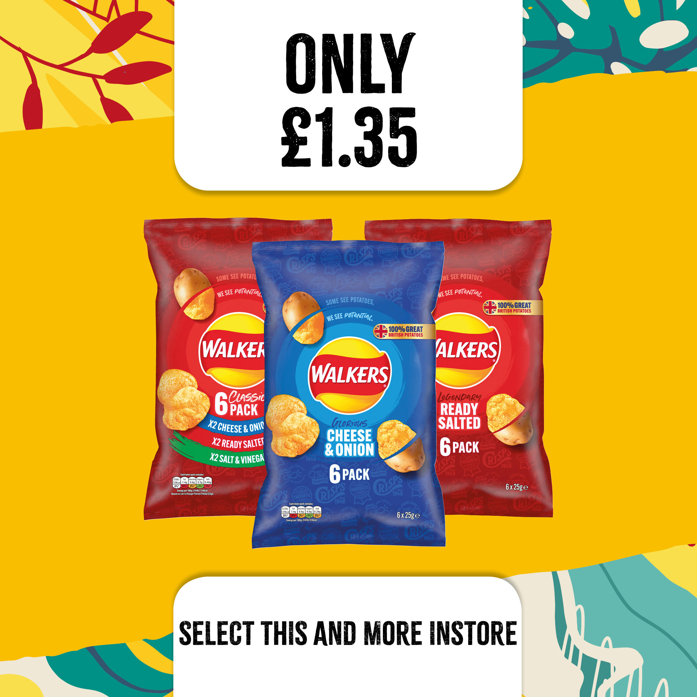 only £1.35 on walkers crisps at select convenience Select Convenience Huddersfield 01484 541193