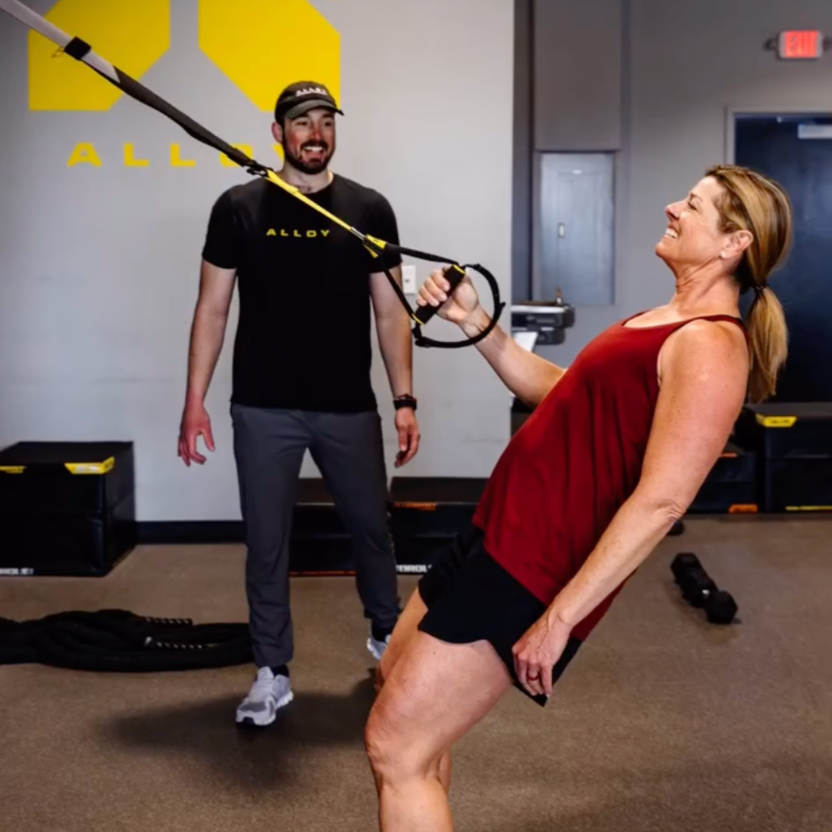 Looking for a personal trainer who can help you get stronger, stay consistent, and train smarter?
At Alloy Personal Training Overland Park, we take the guesswork out of fitness with science-backed workouts, expert coaching, and a supportive training environment.
When you work with a fitness trainer, you’re not just lifting weights—you’re following a personalized plan designed for your goals, whether that’s building muscle, improving mobility, or losing weight. Our certified personal trainers provide step-by-step guidance, correcting form, preventing injury, and ensuring you train efficiently and effectively.
Unlike a traditional personal fitness trainer near you, we offer small-group personal training—giving you the personalized attention of a private trainer, but with the motivation and community support of a team. Our professional trainers ccreate structured workouts that balance strength, mobility, and cardio to help you get real results.
For adults over 40 or those looking for a personal trainer for seniors, our approach focuses on functional fitness, helping you move better, prevent injuries, and maintain strength for life. Plus, if you’re searching for an in-home personal trainer near me, we offer flexible training options to fit your lifestyle.
At Alloy, we make fitness simple, effective, and sustainable—so you can train with confidence, see progress, and feel your best.
Ready to get started?
Book your free Starting Point Session today!