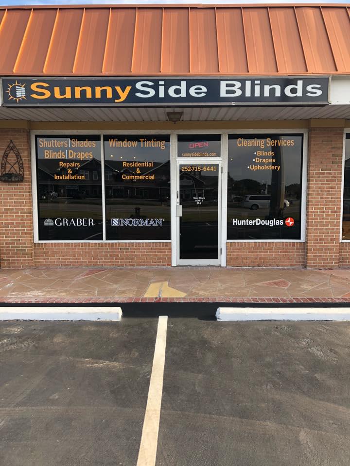 The SunnySide Blinds Showroom is located in Kitty Hawk, North Carolina in the Dune Shops, Milepost 4.5.