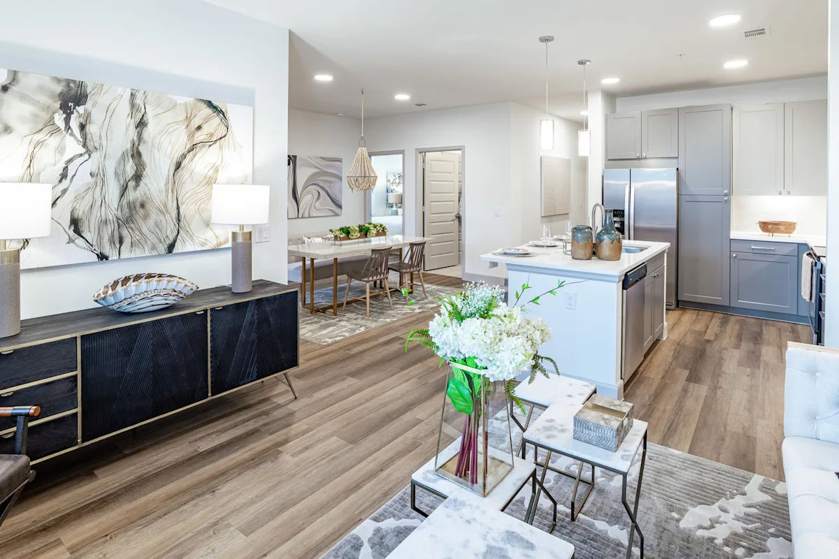Living Room and Dining Area