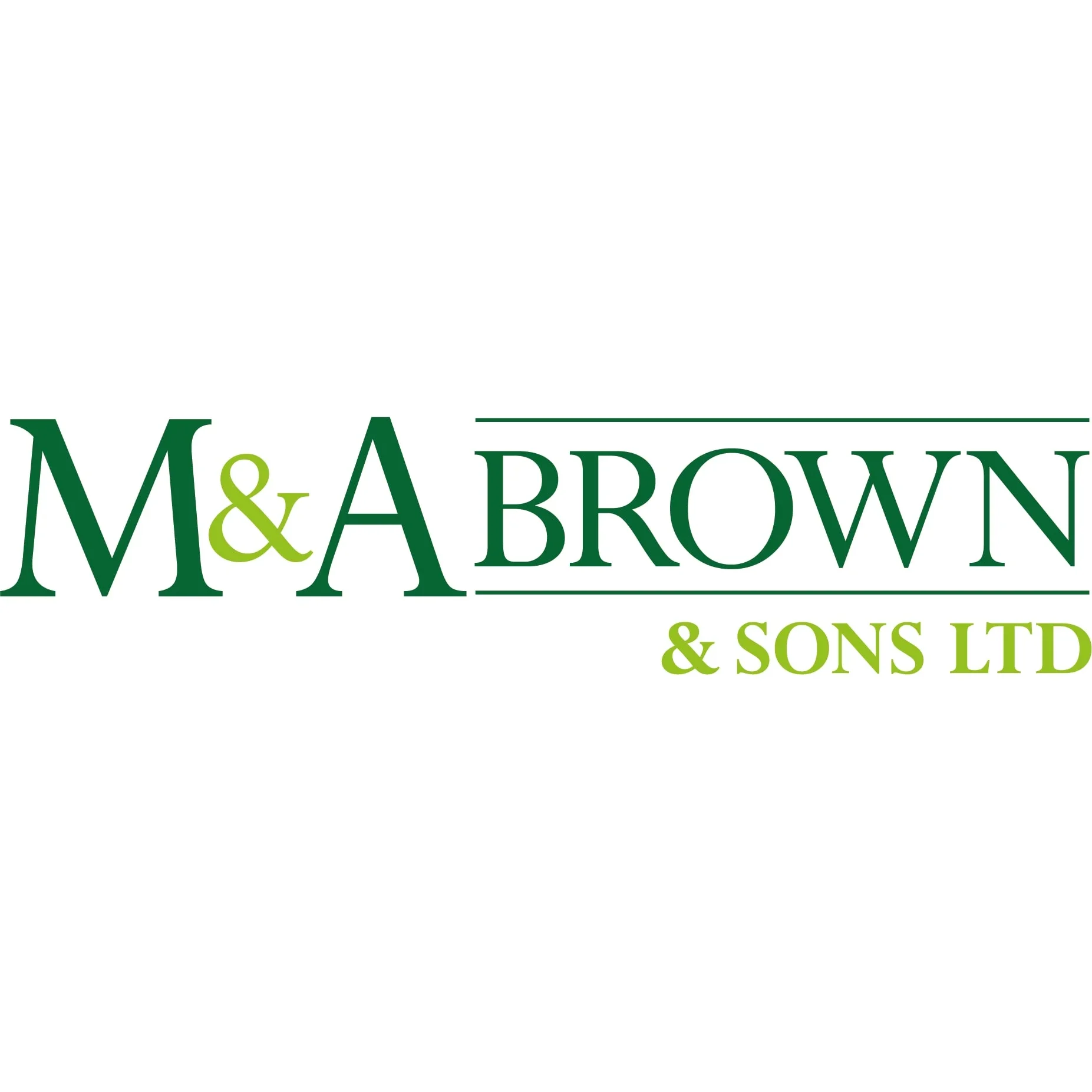 LOGO M & A Brown & Sons Ltd Cranbrook 01580 211599