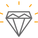 Shining diamond icon.