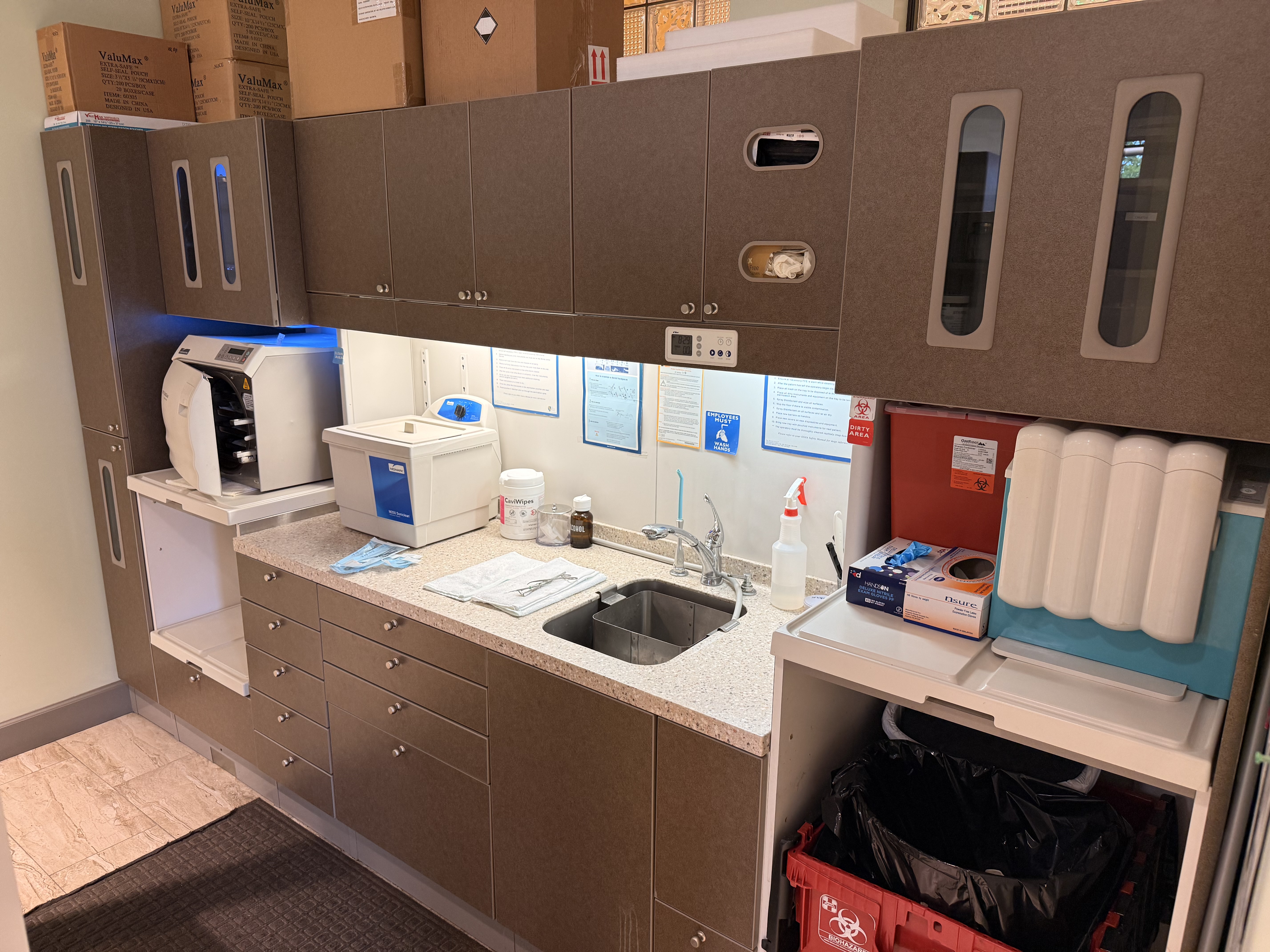 Dental sterilization area at Elevate Dental Studios Agoura Hills 