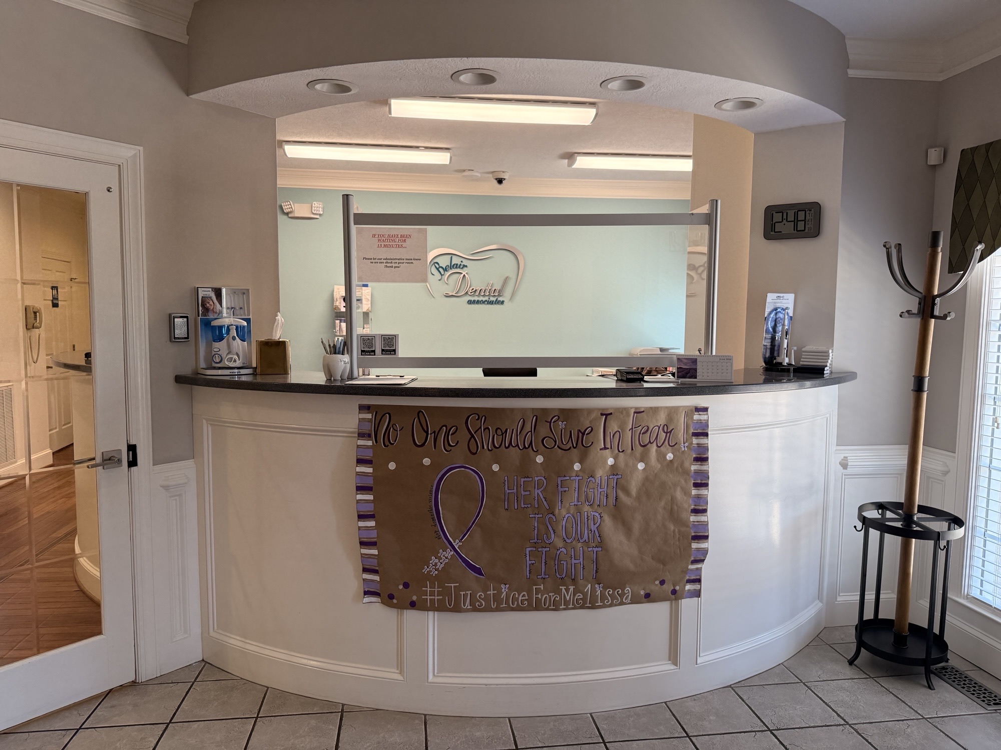 Reception, Belair Dental Associates. 