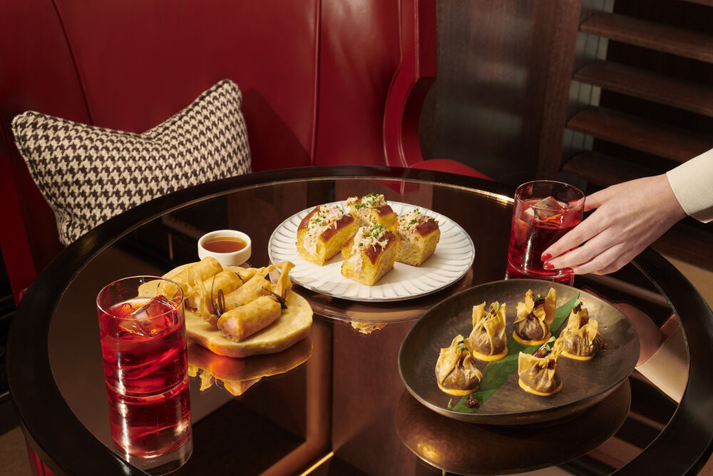 Bar bites paired with signature Negroni at Bar45